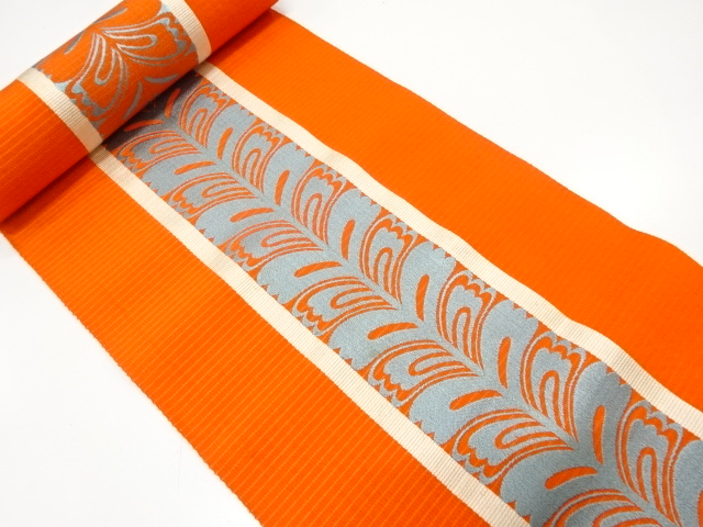 アンティーク　独鈷藤模様織り出し　八寸帯地反物